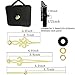 Clock Mechanism Clock Movement High Torque Quartz Clock Replacement Mechanism 3/ 25 Inch Maximum Dial Thickness, 1/ 2 Inch Total Shaft Length for DIY Wall Clock 2Pack-Gold/Black