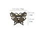 RZDEAL 2Pcs Box Buckle Beautiful Butterfly Shaped Hardware Zinc Alloy Furniture Accessory Decorative Wood Case Jewelry Box(DIY,Antique Brass)