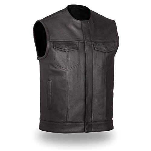First Manufacturing mens Rival Leather Vest(Black,XXX-Large),1 Pack