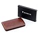 Partstock Premium Stainless Steel & Smooth PU Leather Business Name Card Holder Credit Card Case/ID Case with Magnetic Shut. Perfect Gift - Brown
