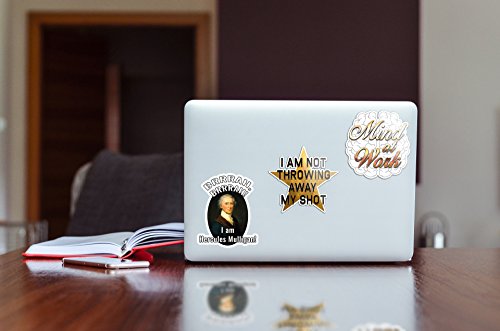 Hamilton the Musical Inspired Vinyl Stickers Decal For Laptop Skateboard Luggage Car Fridge Cell Phone Medium Styling Planner Sticker - Thumbnail 5