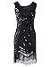 Vijiv Women's 1920's Vintage Gatsby Bead Sequin Art Nouveau Deco Flapper Dress