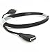 QIBOX Replacement Charging Cable Charger for Fitbit Surge Fitness Superwatch Watch Band Smart Watch Premium Quality One Year Warranty Charge (Black)