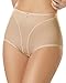 Leonisa Women's High Cut Panty Shaper, Beige, M