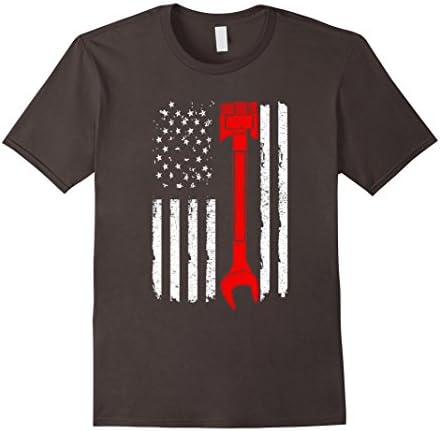 Men's Diesel Mechanic Flag T-Shirt Gift Large Asphalt