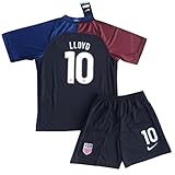 Carli Lloyd #10 USA National 2016-2017 Away Jersey & Shorts for Kids