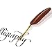 Kentaur Calligraphy Quill Pen Set (CS-0205) - Dip Pen with Brown Turkey Feather, 6 Stainless Steel Nib, and European Ink. Great for Beginner/Enthusiast
