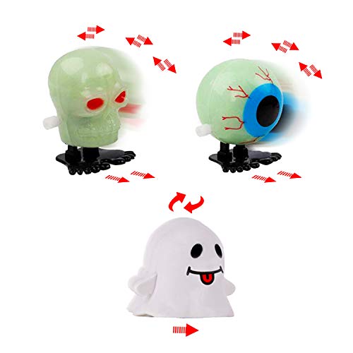 15 PCs Wind Up Halloween Toys Assortment Party Favors for Halloween Trick or Treat Goody Bags Prizes - Thumbnail 4