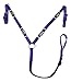 D.A. Brand Deluxe Nylon Bridle/Breast Collar w/Braided Rawhide Trim Horse Tack(Purple Draft)thumb 2