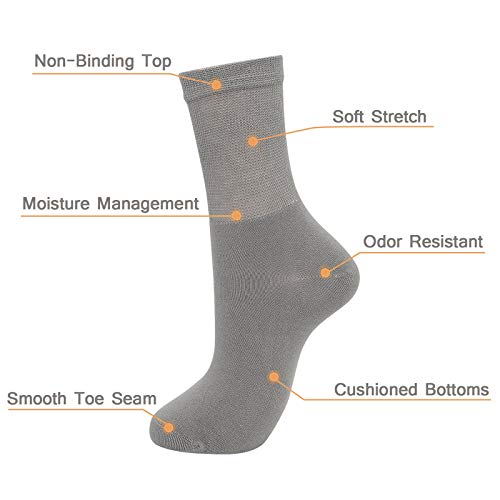 Softfeeling-Women-Men-Ankle-Socks-Long-Dress-Socks-Non-binding-Hiking-Socks-Athletic-Crew-Socks-Seamless-Bamboo-Socks