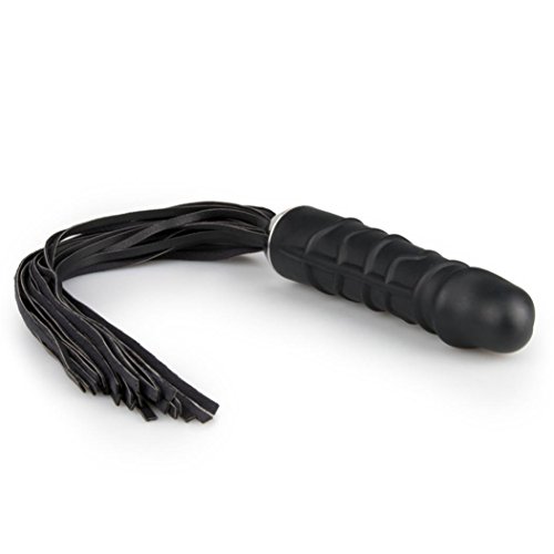 Suppion 1 PCS Adult Toys Sex Whip SM Toy Flogger Cat Nine Tail Adult Alternative Silicone Handle Tawse (Black)