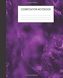 Composition Notebook: Faux Luxury Purple Metallic Glam College Ruled Notebook Lined School Journal