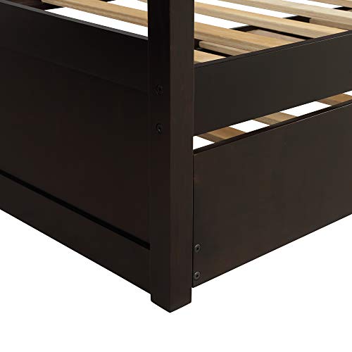 image for Daybed Twin with Trundle, WeYoung Standard Twin Bed Frame - Easy Assem