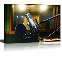 Canvas Wall Art Musical Elements Canvas Prints Home Artwork Decoration for Living Room,Bedroom,Music Room - 12x18 inches