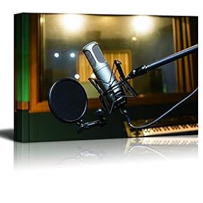 Canvas Wall Art Musical Elements Canvas Prints Home Artwork Decoration for Living Room,Bedroom,Music Room - 12x18 inches