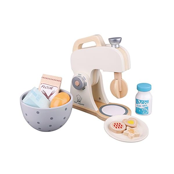 New Classic Toys 10707 Mixer mit Zubehör-Weiß, Weis – Bild 3