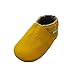 SAYOYO Baby Soft Sole Prewalkers Skid-Resistant Baby Toddler Shoes Cowhide Shoes (12-18 Months, Yellow)