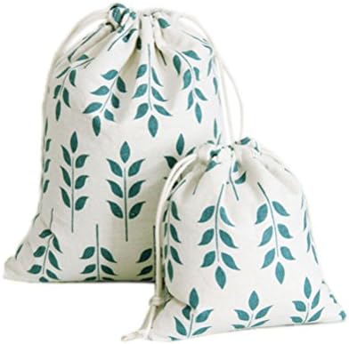 Riverer 12 Pieces Ear of Wheat Gift Bags Various Size Wedding Party Favor Bags Drawstring Jewelry Pouches, 5.5x6.3 Inches