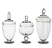 Appjar Clear Kitchen Candy Cookie Storage Apothecary Containers Jars Holders, Set of 3