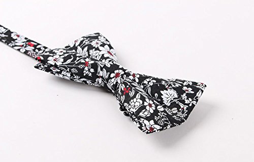 May Lucky Men's Cotton Floral Bow Tie (07)