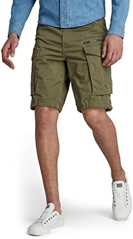 Calções Rovic Zip Relaxados Masculinos, Verde (Sage D08566-5126-724), 34