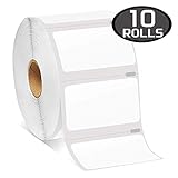 10 Rolls DYMO 30334 Compatible 2-1/4" x 1-1/4"(57mm x 32mm) Medium Multipurpose/Barcode/FNSKU/UPC/FBA Labels,Strong Permanent Adhesive, Perforated