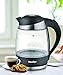 Mueller Austria Electric Kettle Water Heater with SpeedBoil Tech, Glass Tea, Coffee Pot 1.8 Liter Cordless with LED Light, Borosilicate BPA-Free with Auto Shut-Off and Boil-Dry Protection, 1.8L, Black