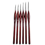 Professional Detail Paint Brush Set of 6 pcs, Miniature Brushes for Detailing & Art Painting - Acrylic, Watercolor, Oil - Models, Airplane Kits, Nail Painting
