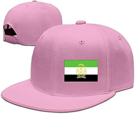 Baseball Cap Afghan Flag Hip-Hop Flat Edge Cap Sunhat Fashion Leisure Hat with Adjustment Buckle for Men Pink