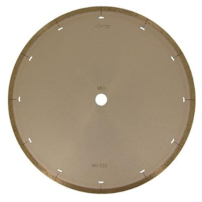MK Diamond 158436 MK-225 Hot Dog 10-Inch Wet Cutting Continuous Rim Diamond Saw Blade with 5/8-Inch Arbor for Porcelain and Vitreous Tile