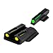 TruGlo TFO Tritium & Fiber-Optic Handgun Sight Set, Durable Snag-Resistant Green Front & Yellow Rear Bright Night Sights, Compatible with Ruger LC9 / 9S / 380 Handguns