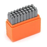 ImpressArt Uppercase Basic Bridgette 3mm Metal Letter Stamp Set, Steel Alphabet Punches for Metal Stamping