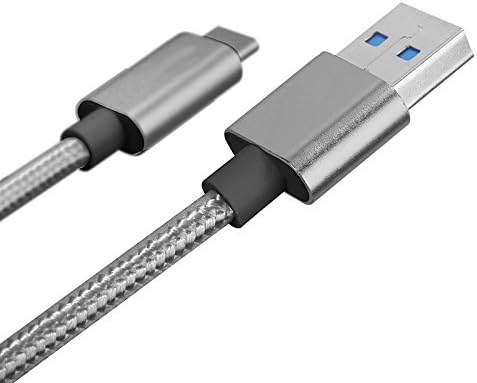 ZEFR USB-C (Type C) to USB 3.0 SuperSpeed Durable Braided Nylon Cable for Google Pixel, Nexus 6P 5X, HTC 10, OnePlus, LG G5 V20 G6, MacBook, Nintendo Switch [3.3ft - Silver/Grey]