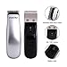HUGALLUR Electric Hair Clipper, Battery Powered Cordless Hair Clippers for Adults and Babies, Mini Beard Trimmer Hair Shaver Hair Cutting Tools Portable Grooming Kit with 3 Combs(Silver)