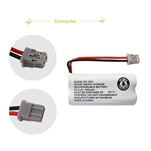 BT-1021 BT-1016 BT-1008 BT-1025 Handset Cordless Telephone Battery BAOBIAN BBTG0847001 BBTG0798001 Cordless Phone Battery for Uniden BT1021 BT1008 BT1016 BT1025 Empire CPH-515B Phone (Pack of 4)