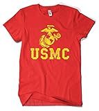 Cybertela United States Marine Corps US Men's T-shirt (Red, Large)