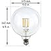 Bonlux G40 LED Vintage Filament Bulb 10W Edison Style LED G125 Clear Glass Globe Light Medium Screw E26 Base Neutral White 4000K 100W Incandescent Equivalent, Non-Dimmable