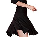 NAKOKOU Latin Dance Skirt Square Dance Tango Swing Rumba ChaCha Ballroom Costume(L)