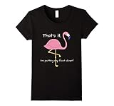 Womens Womens funny Flamingo T-shirt, slogan humour mum gift Large Black