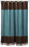 HiEnd Accents Cheyenne Western Shower Curtain, Turquoise