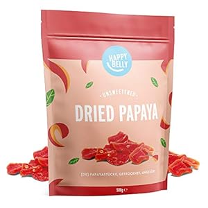 Amazon-merk: Happy Belly, papaya gedroogd en ongezoet, 500 g