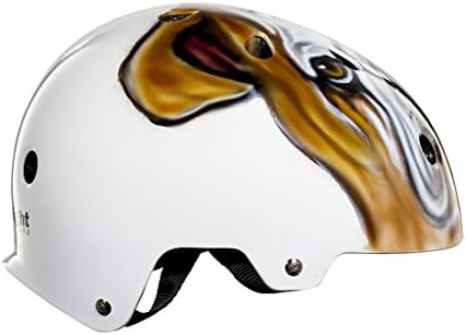 Triple Eight Helmet for Skate, Biking, Inline Skating, Rollerblading, Scooters | Custom Painted Bulldog | Triple Eight Dual Certified Helmet with EPS Liner (Size M/L)