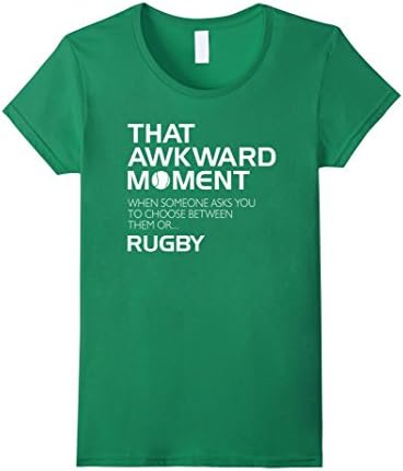 Womens Akward moment Rugby T-Shirt Large Kelly Green