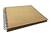 Kraft Cover Spiral Bound Scrapbook Photo Booth Album, Wedding Guest Book, Sketchbook, Journal (10.5 x 10.2 Inches)