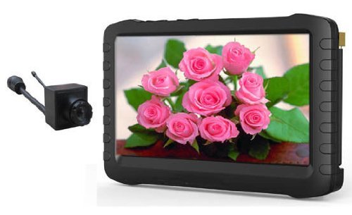 Hot!5.8ghz Micro Wireless Camera Dvr 5"portable Recorder Receiver 16 Chs