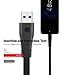 Type C Cable, USB 3.0 A to USB C Charger Data Flat Cable (2-PACK 6.6ft), Built-in Magnet to Absorb Table, for Samsung Galaxy Note 8 S8 Plus Google Pixel LG G6 V20 Nintendo Switch New Macbook (Black)