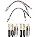 CESS-024-6i Banana Plugs to RCA Cable 6-inch, Phono Banana Speaker Cable, 2 Pack