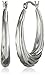 Amazon Collection Sterling Silver Silver-Plated Lightweight Twist Hoop Earrings