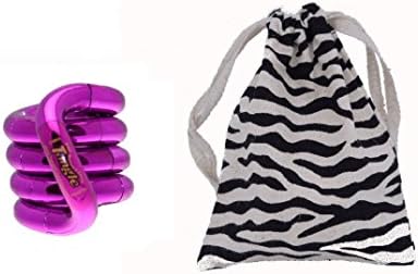 Pink Tangle Jr. Metallic Fidget Toy in Zebra Print Carry Bag