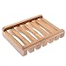 Aysekone 1 Pack Natural Bamboo Soap Dish Tray Holder Storage Soap Rack Plate Box Container for Bathroom Home Outdoor Hiking Camping Use